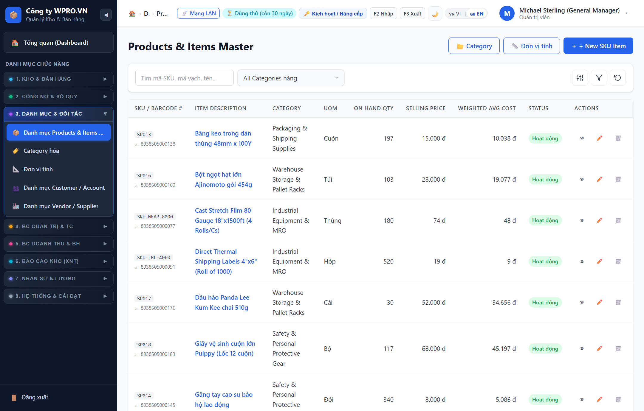 Multi-Warehouse Stock Status Production UI